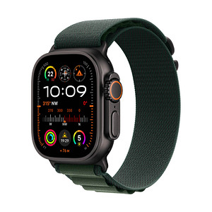 Apple Watch Ultra 2 49 mm (GPS + Cellular) Alpine Loop Large  dunkelgrün, schwarz