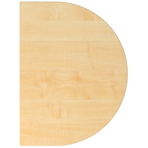 HAMMERBACHER Anbautisch höhenverstellbar XBA60 ahorn, silber halbrund 80,0 x 60,0 x 68,0 – 85,0 cm