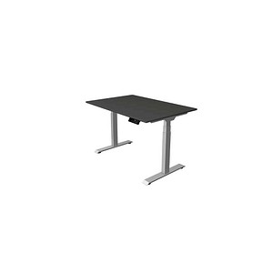 Kerkmann Move 1 stable elektrisch höhenverstellbarer Schreibtisch anthrazit rechteckig, T-Fuß-Gestell silber 120,0 x 80,0 cm