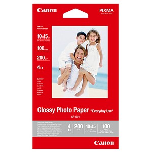 Canon Fotopapier GP-501 10,0 x 15,0 hochglänzend 200 g/qm 100 Blatt Canon Fotopapier GP-501 10,0 x 15,0 hochglänzend 200 g/qm 100 Blatt