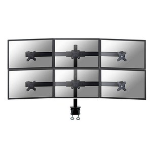Neomounts Monitor-Halterung FPMA-D700D6 schwarz für 6 Monitore, Tischklemme