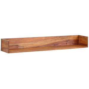 4251757703423 - WOHNLING Wandregal Holz Massiv 120x15x20 cm Hängeregal Regal Groß Schwebend