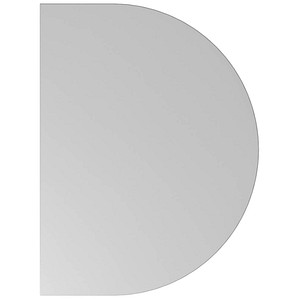 HAMMERBACHER Anbautisch höhenverstellbar XBA60 lichtgrau, grau halbrund 80,0 x 60,0 x 68,0 – 85,0 cm