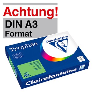 Clairefontaine Kopierpapier Trophée maigrün DIN A3 80 g/qm 500 Blatt