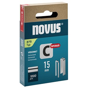 4009729081549 - 1000 novus Tackerklammern 4 15 Schmalrücken superhart 4 15