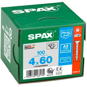 4003530168130 - Universalschrauben T20 Senkkopf BLANK A2 1197000400603 4 mm x 60 mm 4003530168130 100 Stück