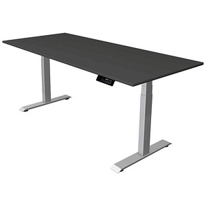 Kerkmann Move 1 stable elektrisch höhenverstellbarer Schreibtisch anthrazit rechteckig, T-Fuß-Gestell silber 180,0 x 80,0 cm