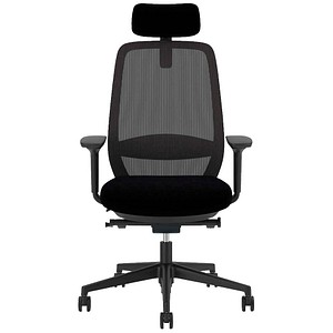 Nowy Styl Bürostuhl Elovie Mesh HRT Stoff schwarz, Gestell schwarz