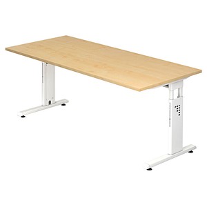 OS 19 höhenverstellbarer Schreibtisch ahorn rechteckig