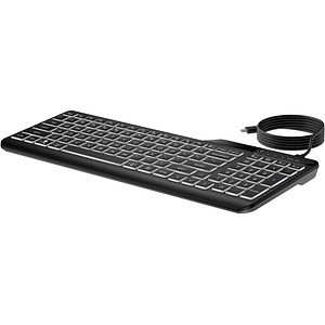 HP 400 Blacklit Tastatur kabelgebunden schwarz