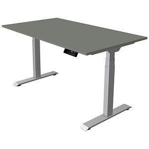 Kerkmann Move 1 stable elektrisch höhenverstellbarer Schreibtisch grafit rechteckig, T-Fuß-Gestell silber 140,0 x 80,0 cm