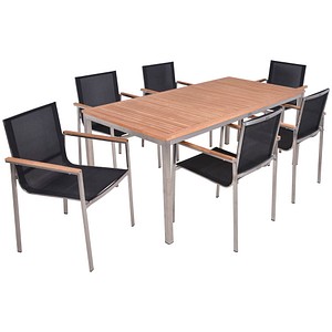 4041908134530 - Sitzgruppe DENVER 09 dunkelgrau silber Holz Metall 7-teilig 4041908134530 Garden Pleasure 4041908134530 - Sitzgruppe DENVER 09 dunkelgrau silber Holz Metall 7-teilig 4041908134530 Garden Pleasure
