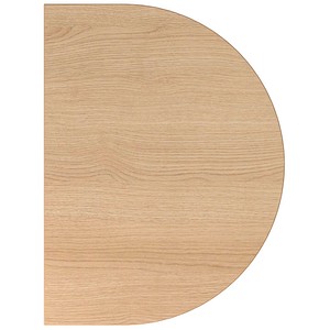 HAMMERBACHER Anbautisch höhenverstellbar XBA60 eiche, silber halbrund 80,0 x 60,0 x 68,0 – 85,0 cm