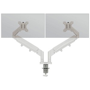 LEITZ Monitor-Halterung Ergo 65370085 lichtgrau für 2 Monitore, Tischklemme