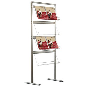 Prospektständer View transparent DIN A4 8 Fächer