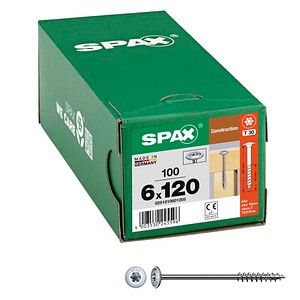 4003530245596 - Spax - hiforce 6 x 120 mm 100 Stück Teilgewinde Tellerkopf t-star plus T30 4CUT wirox - 0251010601205