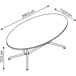 8058265534312 - Konferenztisch X2 X2ITO20 CL I 74cm (H) 200cmx110cm (BxT) oval beton Weiß 8058265534312 Quadrifoglio 8058265534312 - Konferenztisch X2 X2ITO20 CL I 74cm (H) 200cmx110cm (BxT) oval beton Weiß 8058265534312 Quadrifoglio