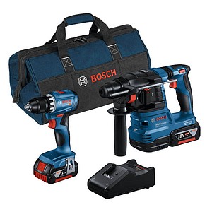 4053423251050 - AKTION BOSCH Professional GSR 18V-45 + GBH 18V-22 Akku-Bohrhammer-Set 180 V mit 2 Akkus mit Prämie nach Registrierung 4053423251050 - AKTION BOSCH Professional GSR 18V-45 + GBH 18V-22 Akku-Bohrhammer-Set 180 V mit 2 Akkus mit Prämie nach Registrierung