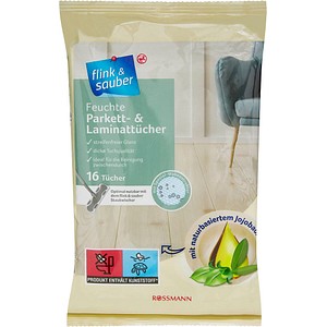 4305615908298 - flink & sauber Parkett- & Laminattücher Bodentücher Mikrofaser 16 Tücher