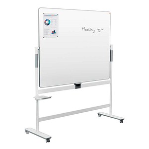 Nobo Move & Meet Mobile Whiteboard - 120 x 150 cm - White - Steel