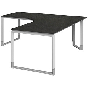 4004479842358 - röhr Imperia höhenverstellbarer Schreibtisch quarzit L-Form Kufen-Gestell weiß 1800 x 800 2000 cm 4004479842358 - röhr Imperia höhenverstellbarer Schreibtisch quarzit L-Form Kufen-Gestell weiß 1800 x 800 2000 cm