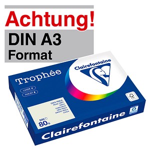 Clairefontaine Kopierpapier Trophée grau DIN A3 80 g/qm 500 Blatt