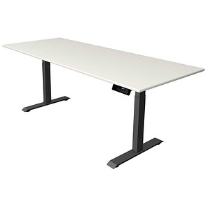Kerkmann Move 1 stable elektrisch höhenverstellbarer Schreibtisch weiß rechteckig, T-Fuß-Gestell grau 200,0 x 80,0 cm