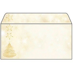 4004360835353 - sigel Weihnachts-Umschlag Graceful Christmas DIN lang gummiert 90 g qm Spezialpapier für Inkjet Laser Kopierer - 1 Stück (DU083)
