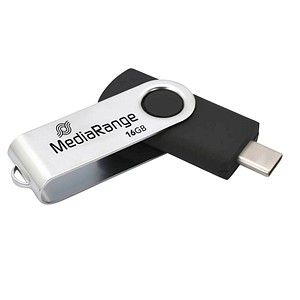 4260664879435 - USB-Stick schwarz silber 16 GB 4260664879435 MediaRange