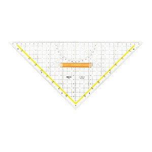 ARISTO Geodreieck 32,5 cm glasklar aus hochwertigem Kunststoff für präzises Zeichnen und Messen in Schule, Büro und technischem Studium