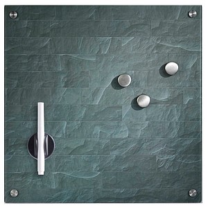 Glas-Magnettafel 40,0 x 40,0 cm Stone anthrazit