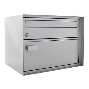 Paketbriefkasten Edelweiss CH-Norm Wandmontage freistehend 2 Fächer Zylinderschloss Schnappverschluss 2 Schlüssel B 415 x T 305 x H 310 mm