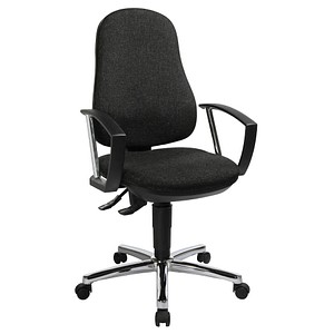 4014296416458 - Bürostuhl Support P Deluxe anthrazit   chrom mit Armlehnen bis 110kg 4014296416458 Topstar