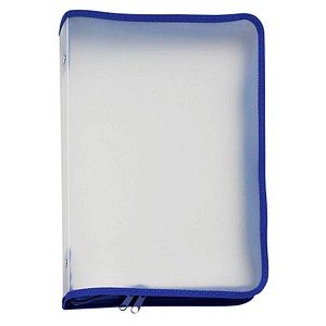 FolderSys Reißverschlussbeutel transparent/blau 0,5 mm, 1 St.
