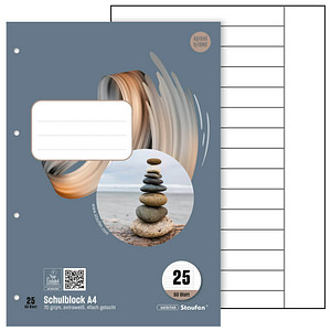 Staufen® Schulblock Style Lin25 DIN A4 liniert, 1 St.