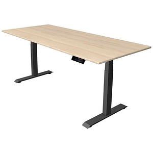 Kerkmann Move 1 stable elektrisch höhenverstellbarer Schreibtisch ahorn rechteckig, T-Fuß-Gestell grau 180,0 x 80,0 cm