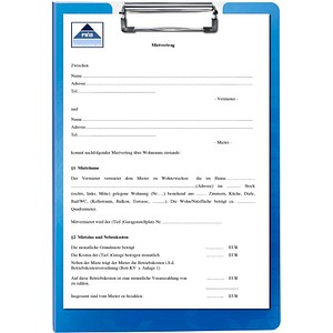 LEITZ Klemmbrettmappe WOW 4199 DIN A4 blau Kunststoff