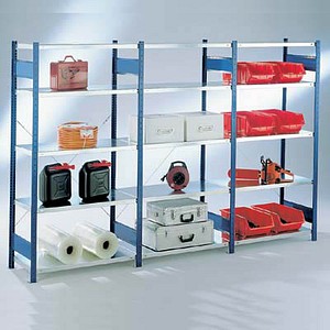 Anbau-Schwerlastregal silber/blau