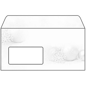 50 SIGEL Weihnachtsbriefumschläge Winter Sparkle DIN lang mit Fenster