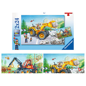 4005556078028 - Ravensburger Kinderpuzzle - 07802 Bagger und Waldtraktor - Puzzle für Kinder ab 4 Jahren mit 2x24 Teilen 4005556078028 - Ravensburger Kinderpuzzle - 07802 Bagger und Waldtraktor - Puzzle für Kinder ab 4 Jahren mit 2x24 Teilen