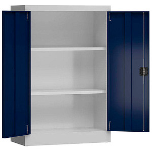 4061815855137 - Stahlschrank ClassiX X-530291 enzianblau lichtgrau 800 x 380 x 1200 cm aufgebaut  4061815855137 LÜLLMANN