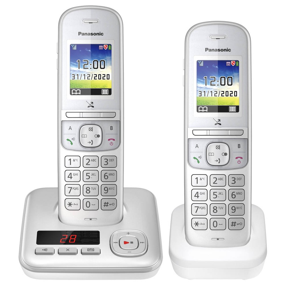 Panasonic KX-TGH722GG Schnurloses Telefon-Set mit Anrufbeantworter silber Panasonic KX-TGH722GG Schnurloses Telefon-Set mit Anrufbeantworter silber