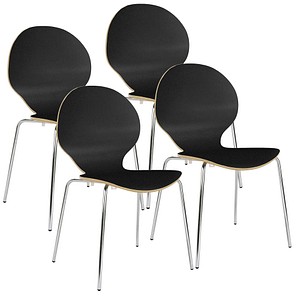 5901747064797 - Cafe VI Besucherstühle schwarz 5901747064797 WCC11-K62Z-LL0000-LD0300 - CAFE-VI 4L-CR 4 Stück