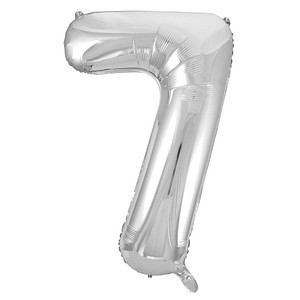 4002372382322 - Folienballon Zahl 7 silber 4002372382322 Idena