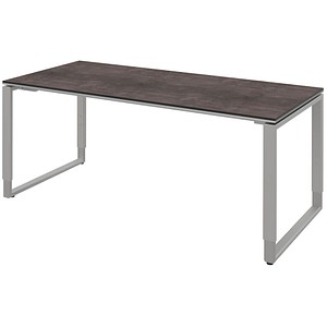 4004479833509 - röhr Imperia höhenverstellbarer Schreibtisch quarzit rechteckig Kufen-Gestell silber 1800 x 800 cm 4004479833509 - röhr Imperia höhenverstellbarer Schreibtisch quarzit rechteckig Kufen-Gestell silber 1800 x 800 cm