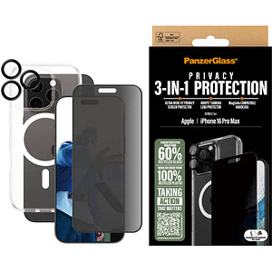 PanzerGlass™ 3-in-1 Schutz-Set für Apple iPhone 16 Pro Max