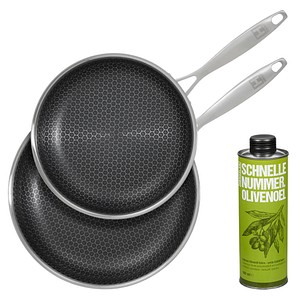 HENSSLERS Pfannen-Set anthrazit Ø 28,0/24,0 cm 2-tlg., 1 St.