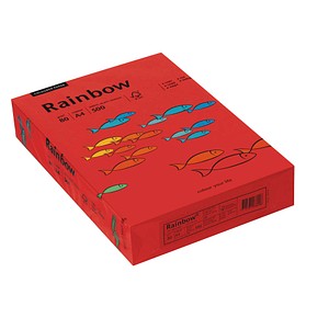 Rainbow Kopierpapier intensive Rot DIN A4 80 g/qm 500 Blatt