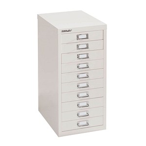 BISLEY MultiDrawer™ L2910 Schubladenschrank verkehrsweiß 10 Schubladen 27,8 x 38,0 x 59,0 cm