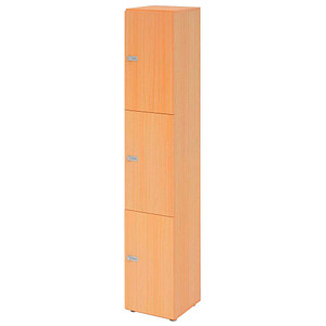 4032062314371 - HAMMERBACHER Schließfachschrank buche V264L3 6 6 ZS 3 Schließfächer 400 x 420 x 2156 cm